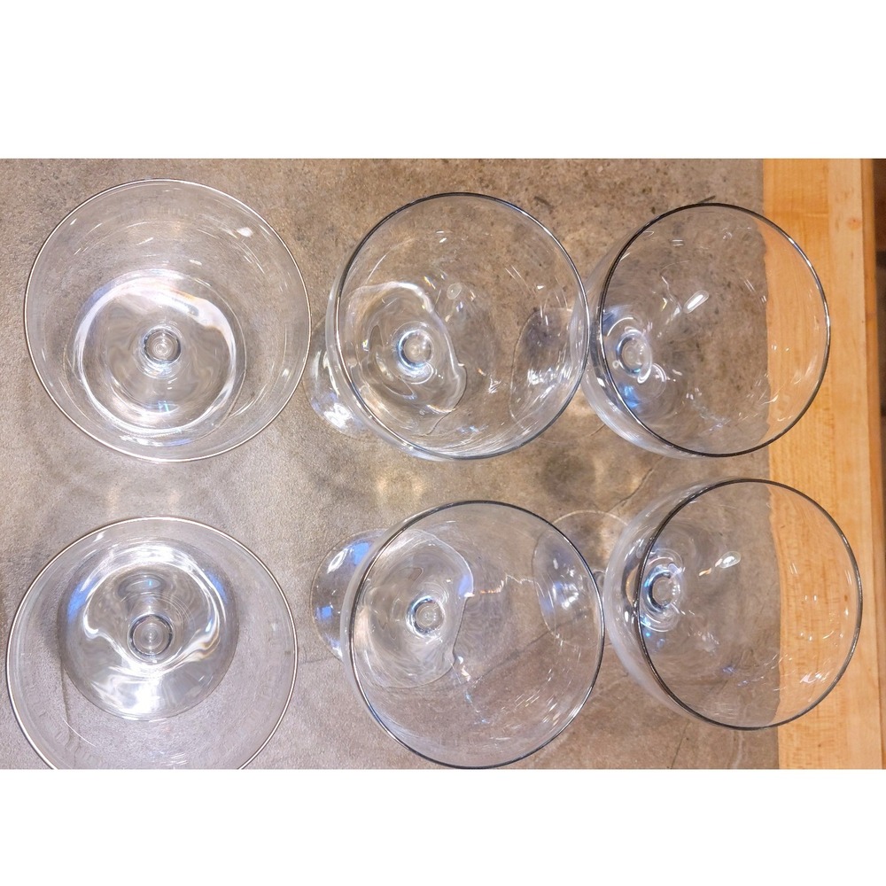 Set of 2 Lenox Ariel Champagne Coupe Glasses Crystal Vintage Style Barware - Picture 6 of 8
